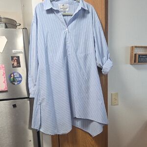 Cupio Light Blue Striped Casual Shirt/dress